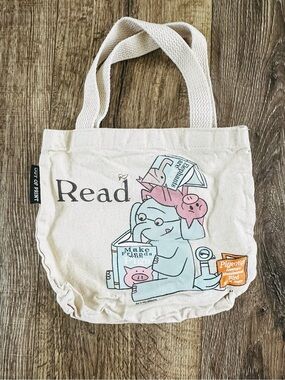 Elephant & Piggie Kids Out of Print Mini Canvas Tote Bag Mo Willems